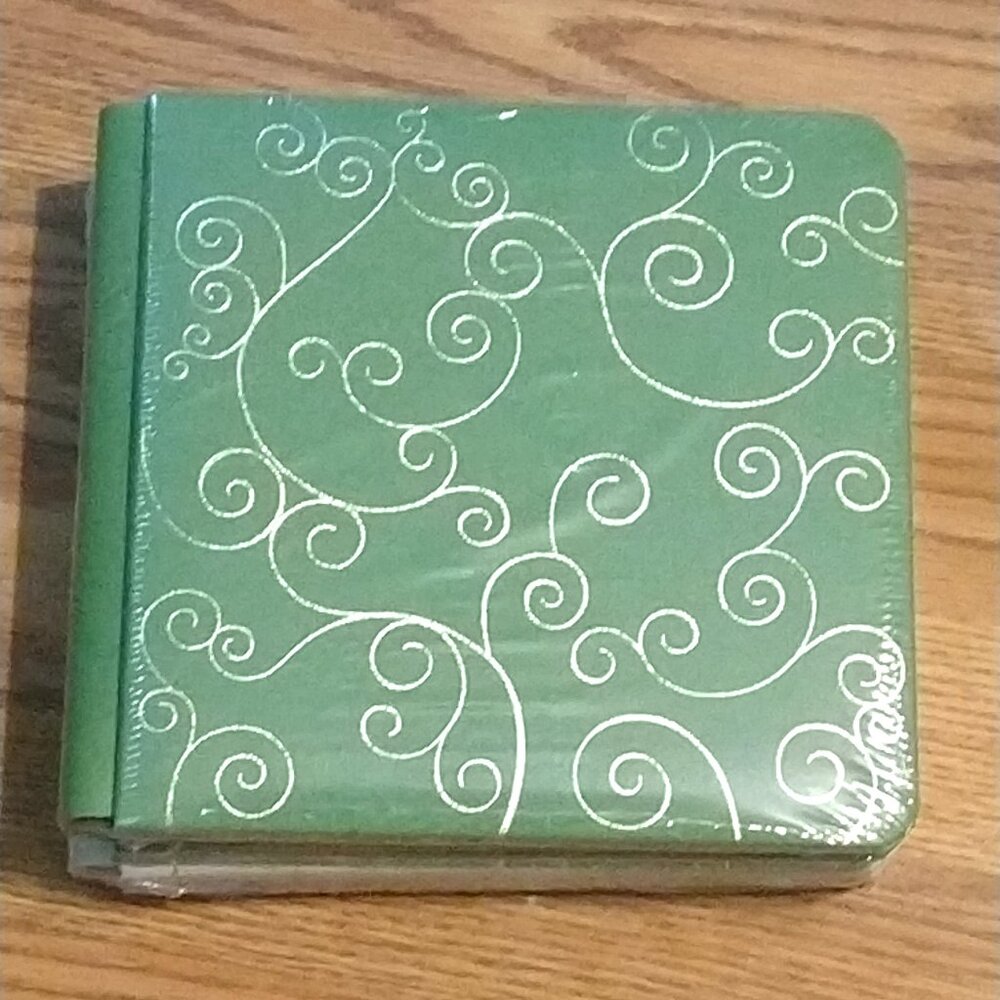 Creative Memories Green with Silver Flourish designs